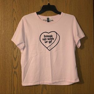 Ariana Grande “Break Up With Ur Gf” Crop Tee